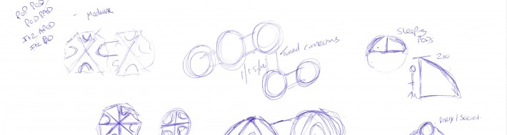 Pod Initial scribbling of a mad man Initial Pod concept from 2011