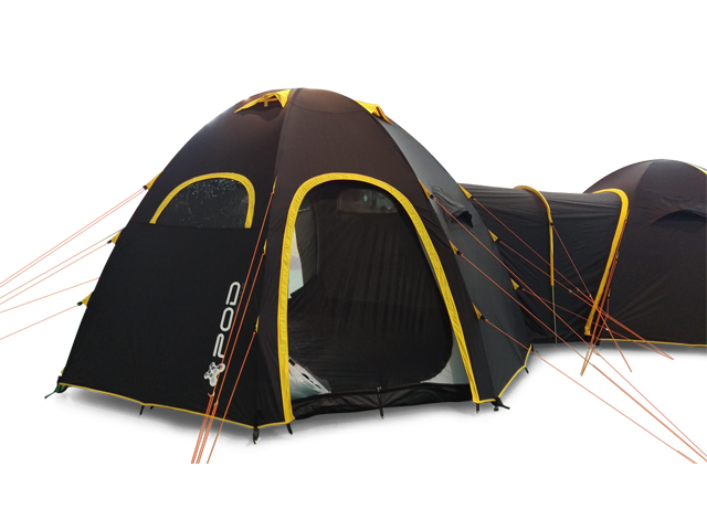 Shinkan Belegering Echt niet POD Tent Maxi Elite- Pod the revolution in social interconnected camping